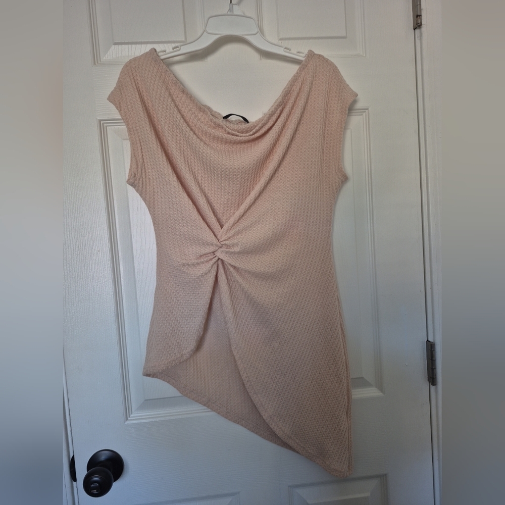 Chic Asymmetrical Blush Dress